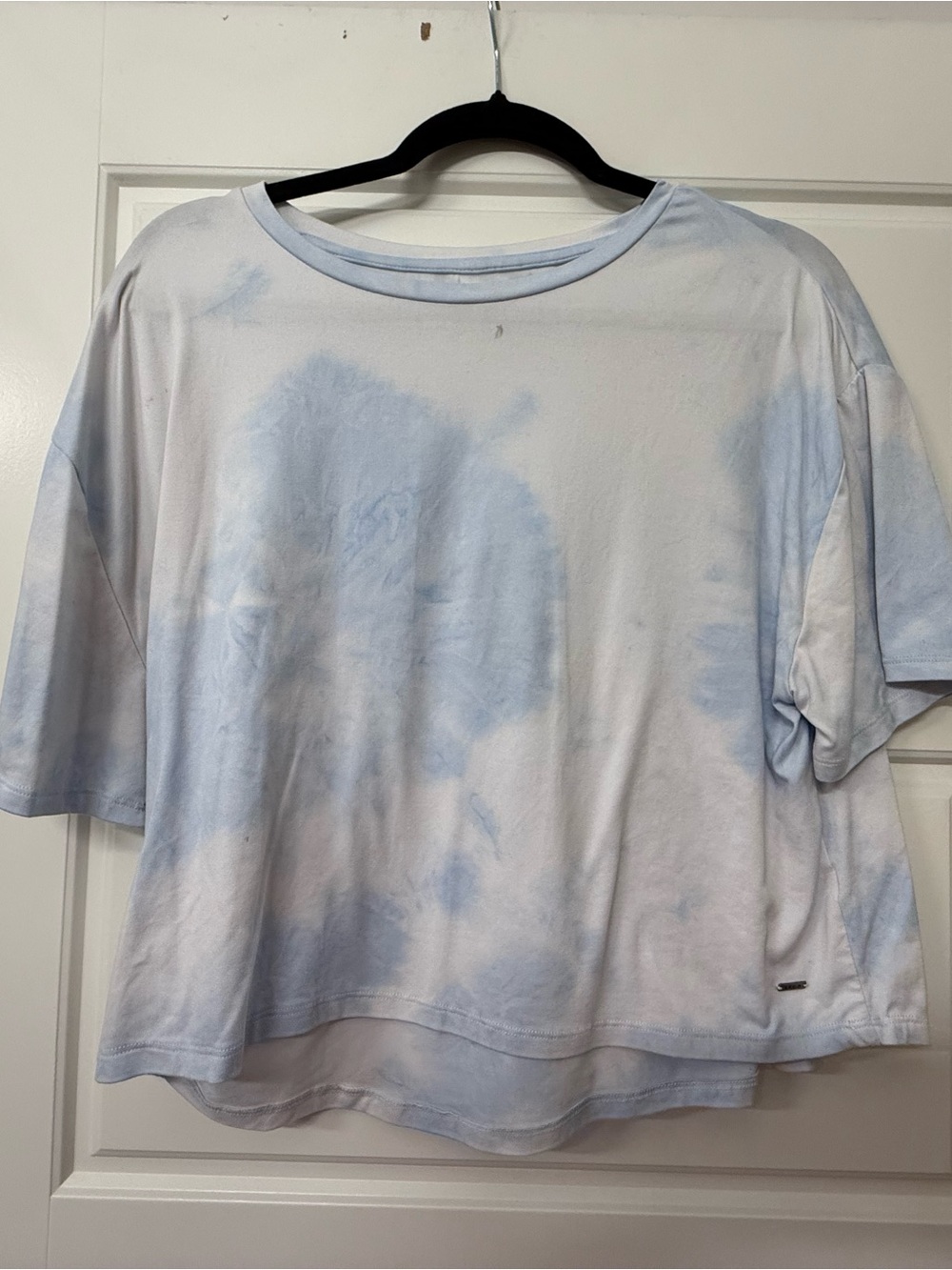 The Southern Shirt Company Light Blue Tie-Dye Womens Boxy Tee